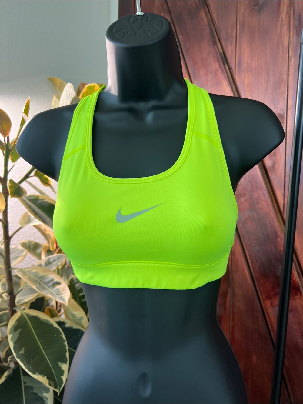 Nike Neon Yellow-Green Racerback Sports Bra